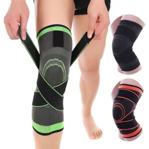 1 Piece Sports Knee Pads Outdoor Cycling Man Adjustable Compression Elastic Knee Pads Support Fitness Equipment Protective