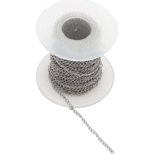 10meter Stainless Steel Necklace Chains For Necklace Bracelet Extension Chain Bulk DIY Jewelry Making Material