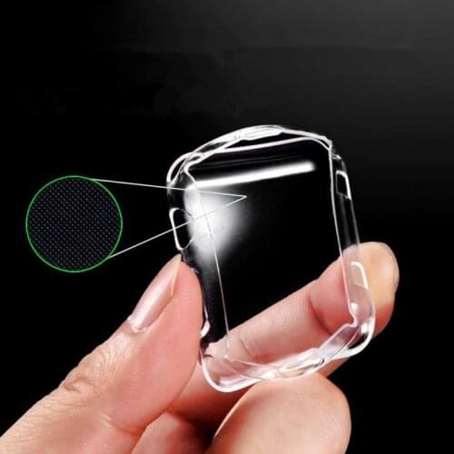 Watch Cover Case for apple watch case 44MM 40MM 42MM 38MM Soft Slim Clear TPU Screen protector case for iWatch series 5 4 3 2 1