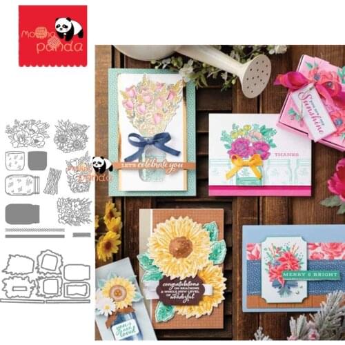 FLOWER Metal Cutting Dies and Stamps Stencils for DIY Scrapbooking Decorative Embossing DIY Paper Cards