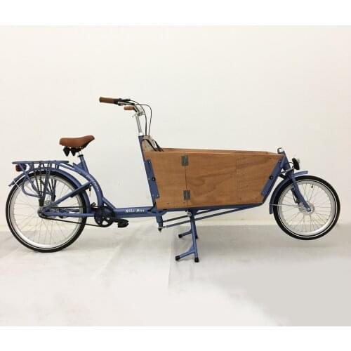 Wooden Box Two Wheeler Cargo Bike Side Door With Dog Entrance Family Cargo Electric Bike Cargo Tourney 6 speeds Pets Cargo Bike