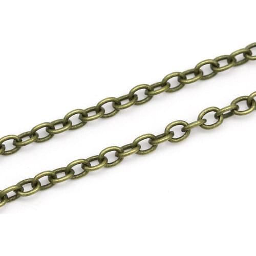 DoreenBeads Copper Antique Bronze chains 2mm x 1.5mm,2 M
