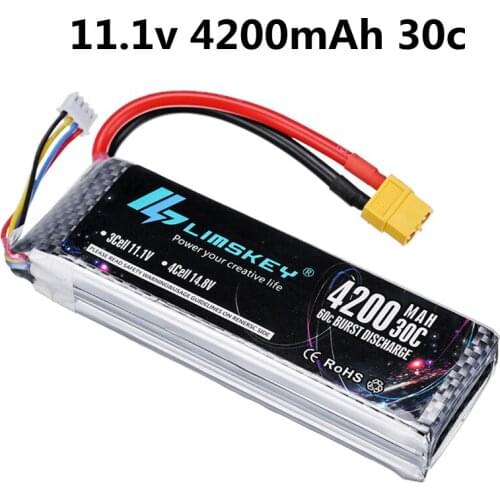 3S 11.1v 4200mAh 30C LiPo Battery for Rc Car Boat Helicopter Airplane 11.1v Rechargeable Battery T/XT60/JST Plug