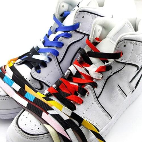 New Colorful Shoelaces Flats Rainbow Shoelace Fashion Sneakers 120/140/160 CM Shoe Laces Kids Adult Women Men ShoesLace Strings