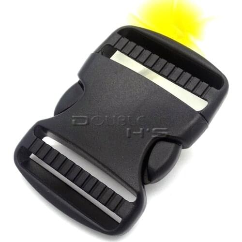 2pcs/lot 2" Plastic Flat Side Release Buckles Adjustable Straps for Paracord Bracelets Webbing 50mm