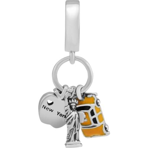 Fits for Pandora Charms Bracelets New York Highlights Dangle Beads 100% 925 Sterling Silver Jewelry Free Shipping