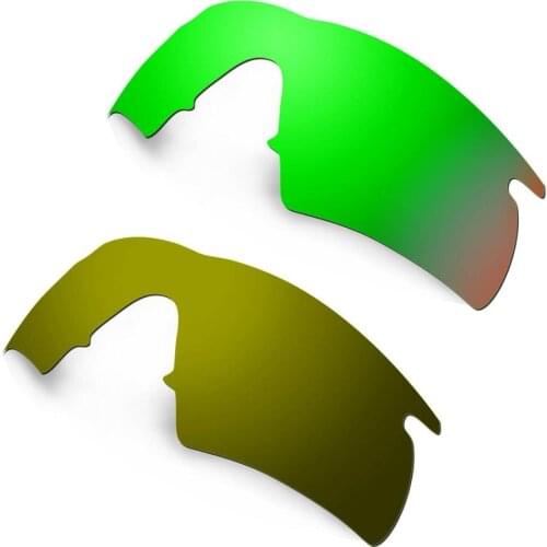 HKUCO Green/Bronze 2 Pairs Polarized Replacement Lenses For M Frame Hybrid Sunglasses Increase Clarity