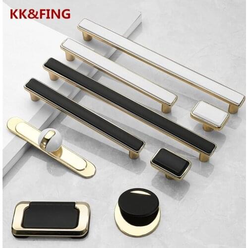 KK&FING NEW Zinc Alloy Kitchen Cabinet Handles Drawer Door Knobs Cupboard Door Handle for Furniture Hardware