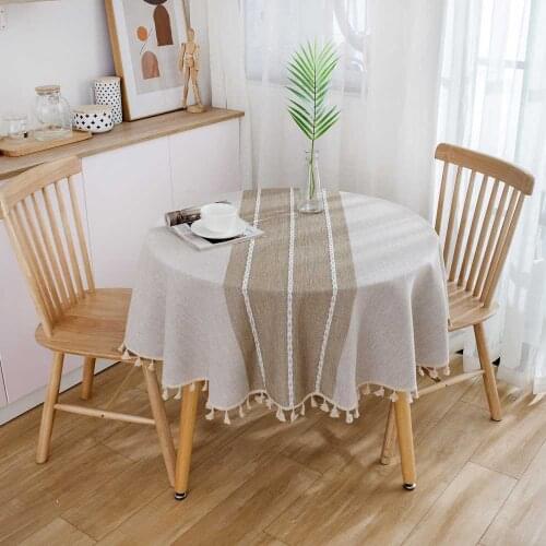 SEBERIDOR Linen Tablecloths On The Table