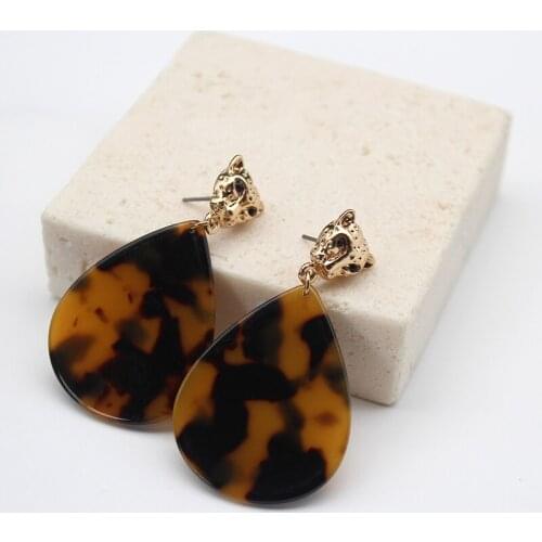 Leopord Pattern Earrings For Womens New Styles Fashion Drop Ear Stud Animal Print 2021 Trendy Items Hot Girl Jewelry 202152