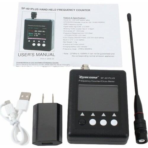 SF401-PLUS Portable Frequency Counter Handheld Counter Tester Walkie Talkie Reader Communication Equipment