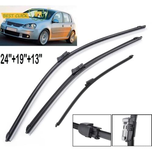Misima Windshield Windscreen Wiper Blades Set For VW Golf 5 Front Rear Window Wiper Blade 2005 2006 2007 2008 2009