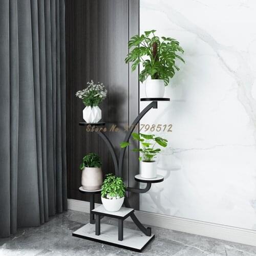 Living room flower stand simple indoor green radish floor with wheel multi-layer rack Nordic iron light luxury succulent flower