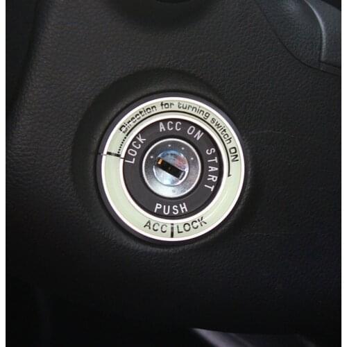 Luminous ignition switch decoration stickers key hole protection circle For kia RIO k2 K3 K5 Sportage For Hyundai Solaris Verna