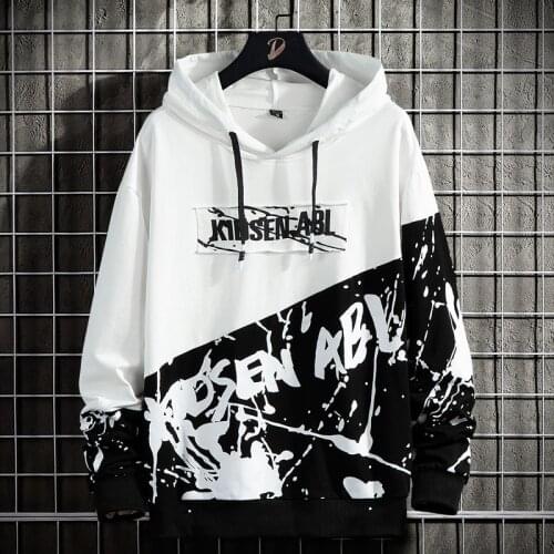 Mens Hoodies Hooded Oversized Hoodie Men Printed Streetwear Casual Sweatshirts Tops 2021 Spring Autumn Fashion Hip Hop Hoodies