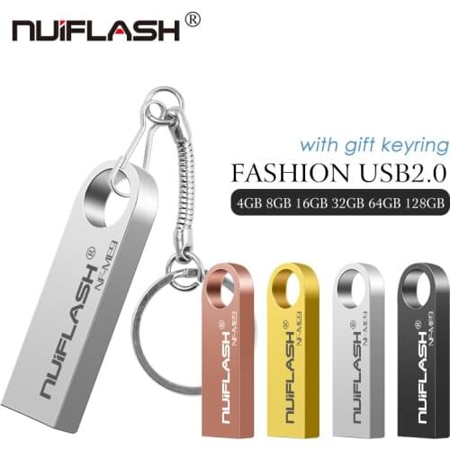 Wholesale metal usb flash drive 64GB 32GB 16GB 8GB 4GB flash drive portable 128GB memory stick Pendrive Storage flash disk