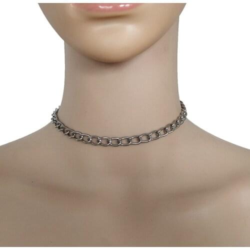 Women Gothic Choker Hiphop Halskette Punk Statement Chain Necklace Ketting Kolye Jewelry Personalized Necklaces