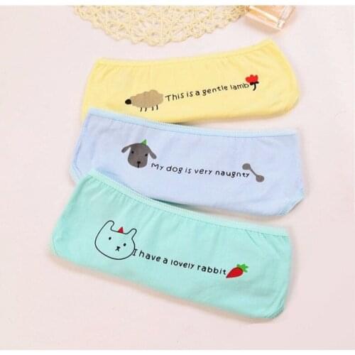 1PC Womens Underwear Cotton Girls Low Waist Briefs Cute Cartoon