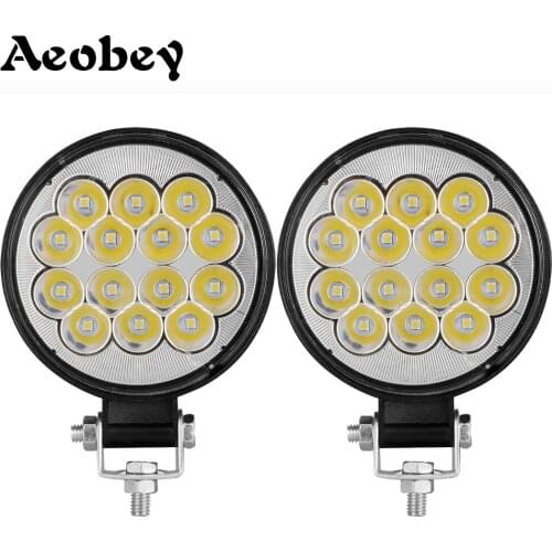2 PCS New Led Light Bar 42W Led Bar 14barra Square Spotlight Off road LED Work Light 12V 24V For Car Truck 4X4 4WD Car SUV ATV
