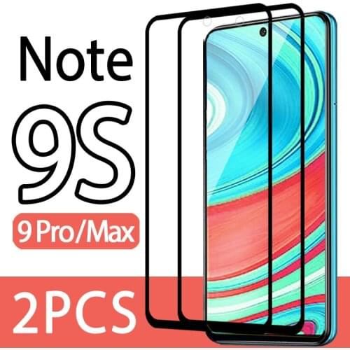 2PCS Protective Glass Redmi Note 9 Pro Screen Protector On For Xiaomi Redm Note 9s Max Film Note9s Glas Xiaom Note9pro Note9S