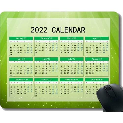 2022 Mouse pad Calendar,Light Cluster Dark Smoke Desktop Notebook Mouse Mat for Working and Gaming