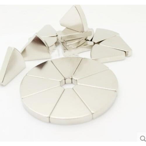 8PCS NdFeB Arc Segment Magnet Diameter OR30xIR5x45DEGx5mm for Generators Wind Turbine Neodymium Rotor Magnetics DIY Craft