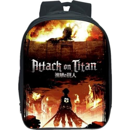 Anime Attack On Titan Backpack Kids Boys Girls School Backpacks Teens Travel Rucksack Cartoon Casual Cosplay Knapsack