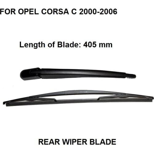 Car Wiper For Vauxhall Opel Corsa C HB 00-06 Rear Windshield Window Wiper Arm + Blade Set New 405mm