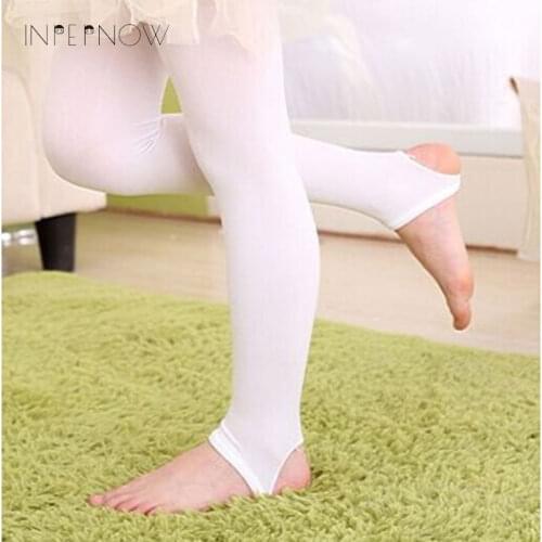 2018 Spring Candy Color Kids Pantyhose Ballet Dance Tights for Girls Stocking Children Velvet Solid White Pantyhose WZ-CZX88
