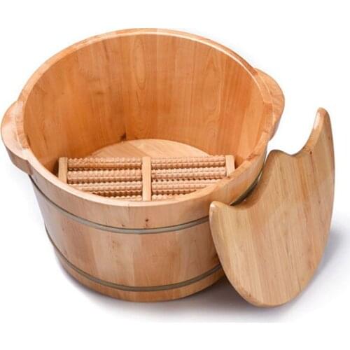 Barrel foot bath barrels of barrel bubble foot basin to wash feet real wood barrel massage home pedicure the bucket