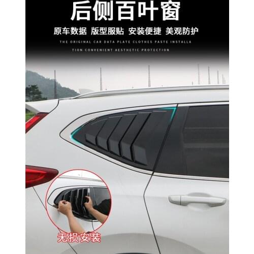 CEYUSOT FOR 2PCS New Honda CRV Car Styling ABS Plastic Rear Window Triangle Shutters Cover Trim Side Spoiler Refit 2017 2018 19
