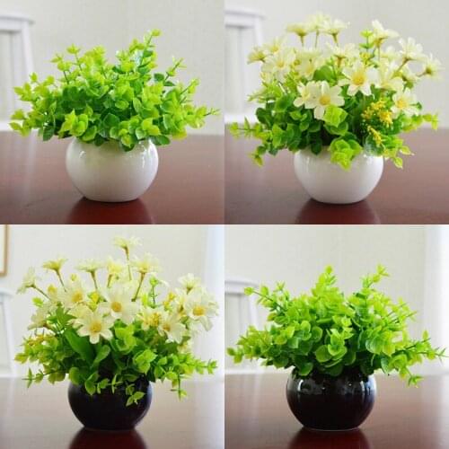 Flower pot small decorative items artificial flower green plants corsage Milan bonsai included flower pot