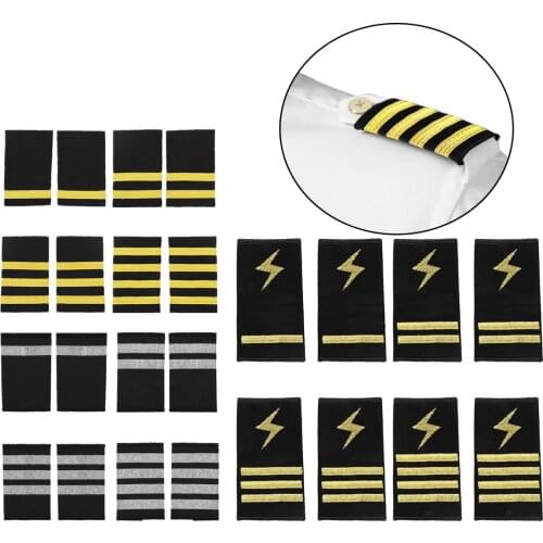 Pilots Bars Epaulets Professional Epaulet for Uniform Decor Novelty Shoulder Epaulette Badges for Clothes DIY Sewing Accessories