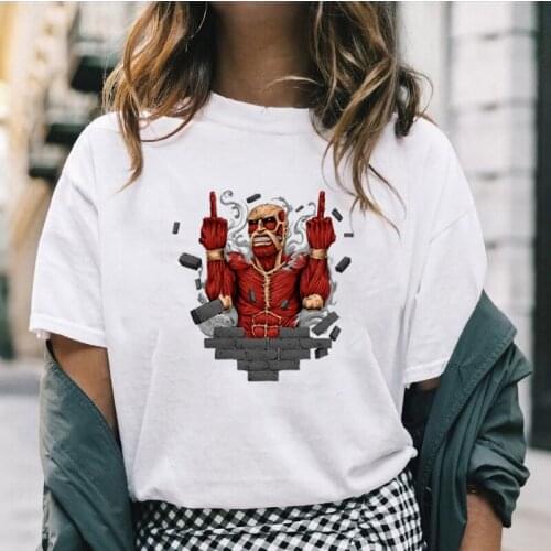 Attack on Titan Japanese Anime Print Cotton T-Shirt Hot Sale Fashion Short-sleev Summer Cool Casual Short-sleev O-neck Tee