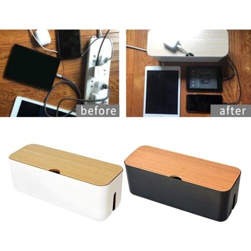 Cable Storage Box Power Strip Wire Case Dustproof Charger Socket Organizer Desktop Network Cord Storage Bin Storage Case