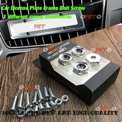 Hop for audi Volvo Saab Renault Rover Suzuki Seat Smart new car styling Anti-theft Car License Plate Bolts Frame Screws