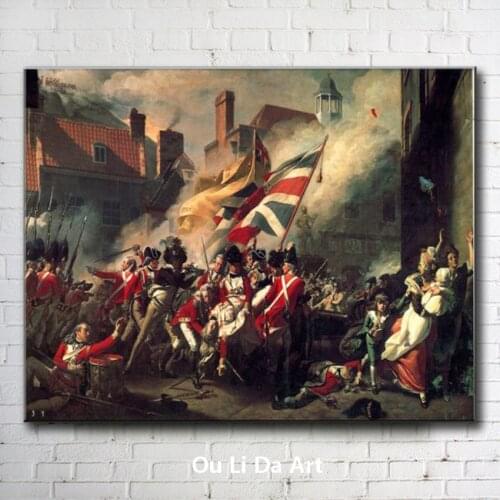 Classical court palace figures war soldier city oil paintings canvas printing printed on canvas wall art decoration picture