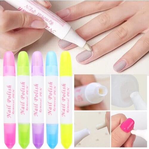 Nail Art Corrector Pen UV Gel Polish Mistakes Overflow Remover Cleaner Erase + 3pcs Replaceable Sponges Manicure Tools JI1894