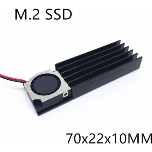 M.2 SSD Hard disk Heat Sink with Fan Thermal pad 70*22*6mm 70x22x10MM laptop Hard disk ssd aluminum fin nvme 512