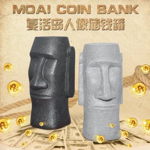 Moai Coin Bank Easter Island Stone Statue Piggy Bank Personality Whimsy Restoring
