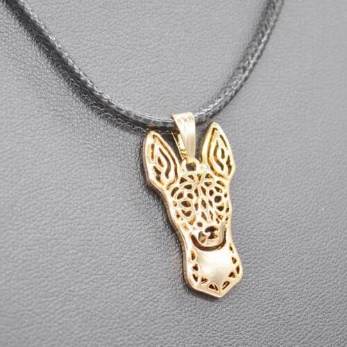Fashion Metal Jewelry Rope Chain Dog Necklaces Womens Rat Terrier Pendant Necklaces