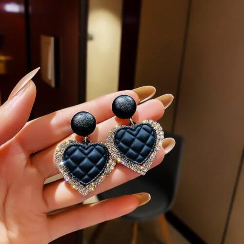 Zeojrlly Trendy Heart Women Dangle Earrings Fashion Exaggeration Full Of Love Earrings New Earrings Female Jewelry