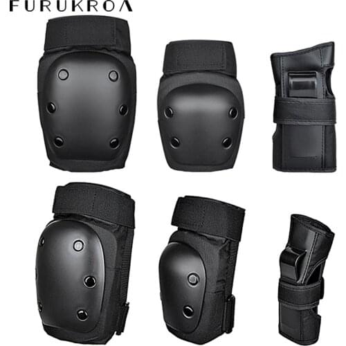 6pcs/set Elbow Knee Safety Pads Kids Adults Protector Roller Skate Protective Outdoor Sports Protection Safe Guard Support X467B