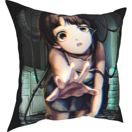 Iwakura Serial Experiments Lain Pillow Cover Decoration Cushion Cover Throw Pillow for Living Room Double-sided Printing Printed