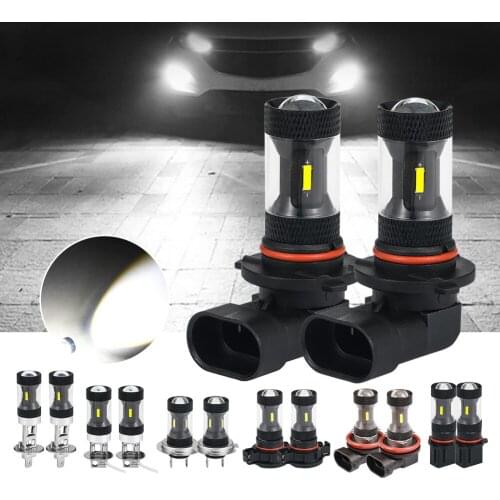 2PCS 9005 9006/H1/H3/H7/H8 H11 36W DC9V-32V Car LED Headlight Bulb High Lumen Super Bright Ultra CSP Chips Front Fog Lamps