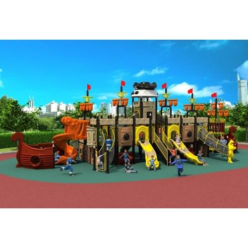 Exported Germany Outdoor Plastic Playground Equipment Park Slide Play Structrue YLW-OUT171081