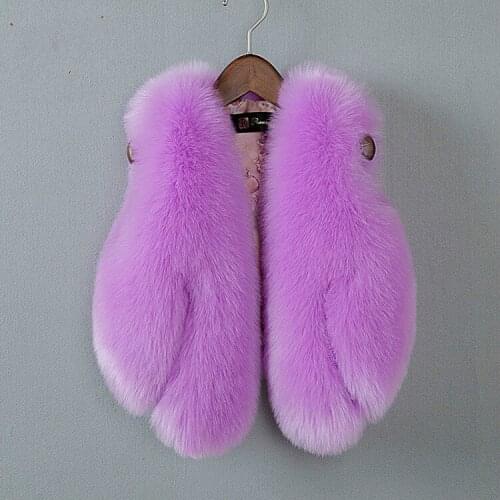 Thick Warm Faux Vest Baby Girls Boys Fur Kids Outerwear Spring Fashion V-neck Colorful Cotton Vest Children Clothing