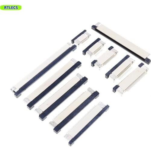 10Pcs FPC FFC Connector Receptacle 0.5 MM 4 Pin 6 8 10 12 14 15 16 20 24 26 30 32 34 36 40 50 54 60 Circuits Bottom Contact SMT