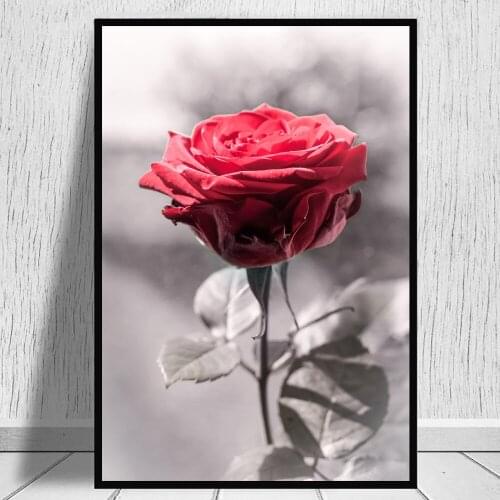 Romantic Red Rose Flower HD Picture Wedding Bedroom Decor Modern Wall Art Posters And Prints Canvas Painting For Home Decoration