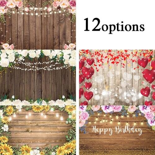 Sensfun Wooden Happy Birthday Party Backdrops Princess Mouse Photographic Background Photo Studio Props Photocall Banner